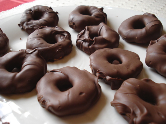 Chocolate-covered butter cookies