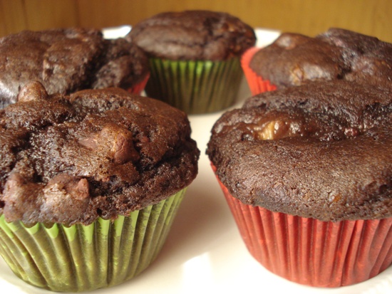 Double Chocolate Chip Muffins….with Banana