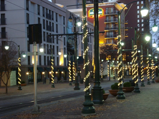 Xmas lights in downtown